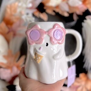 ✨NEW👻Sunday Morning Ghost Girl with Sunnies and Iced Coffee Mug🌸